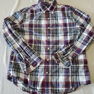American Eagle Plaid Button Down Shirt- Size L